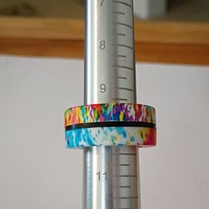 Colorful Patterned Spinner Ring